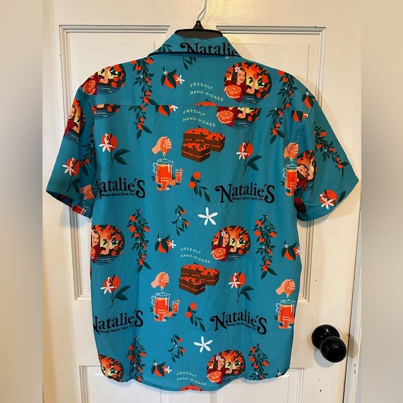 Tropical Bros Natalie's Island Juice Hawaiian Button Up Shirt Mens Medium - Picture 5 of 9